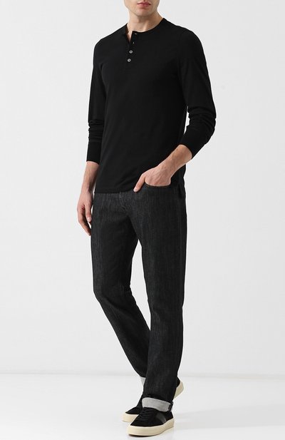 Хлопковый лонгслив-хенли TOM FORD, арт. BR402/TFJ890, фото 2