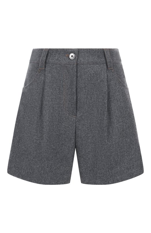Шерстяные шорты Brunello Cucinelli M038PP9073 Серый M038PP9073