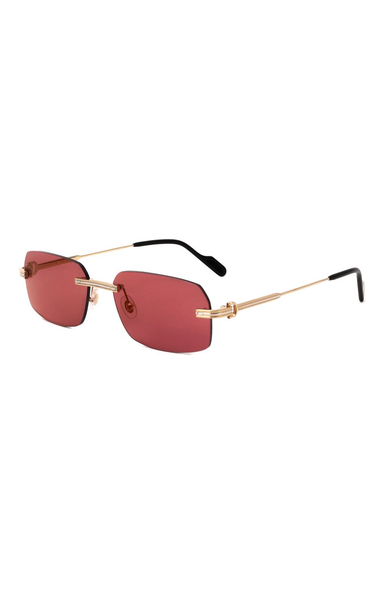 Женские солнцезащитные очки CARTIER коричневого цвета, арт. CT0271S 008 | Фото 1 (Нос: Не проставлено; Региональные ограничения белый список (Axapta Mercury): Не проставлено; Кросс-КТ: С/з-унисекс; Тип очков: С/з; Оптика Гендер: оптика-унисекс; Очки форма: Прямоугольные)