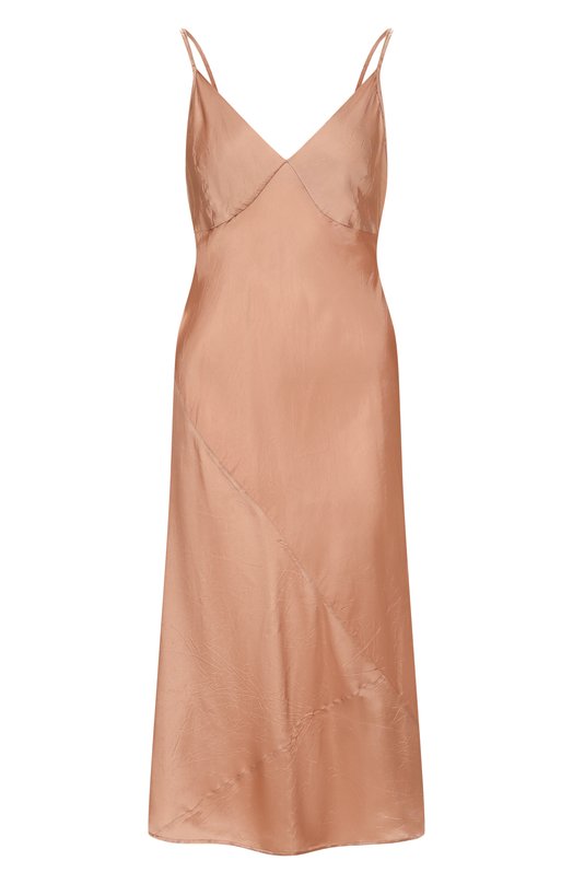 Атласное платье Dries Van Noten 251-011000-1427 Бежевый 251-011000-1427