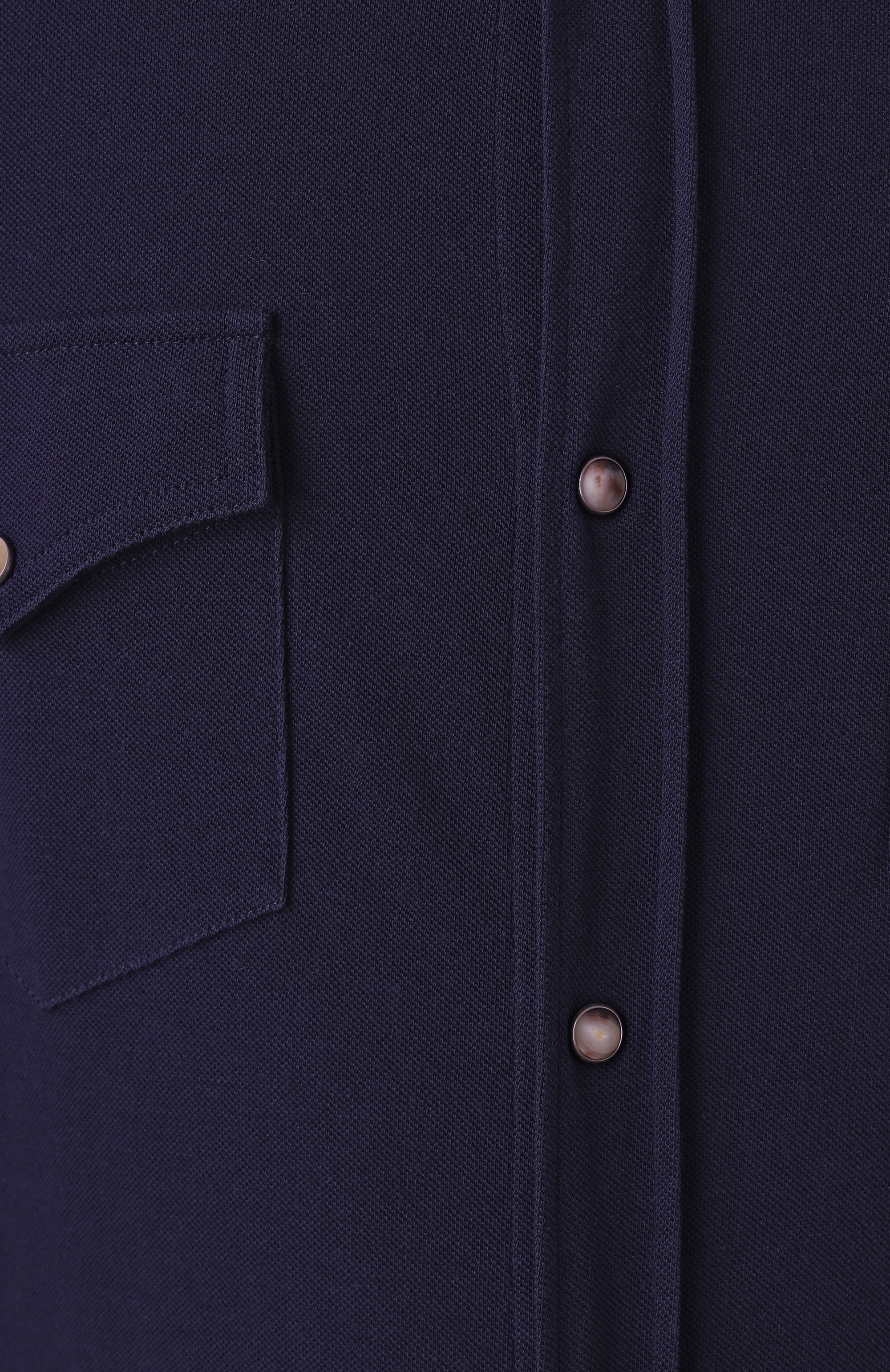 Хлопковая рубашка BRUNELLO CUCINELLI темно-синего цвета по цене 121500 руб., арт. ME854B2268, фото 6 Хлопковая рубашка BRUNELLO CUCINELLI, арт. ME854B2268, фото 6