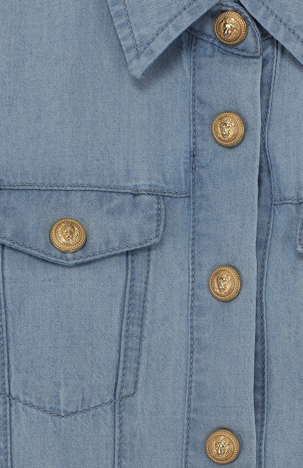 Джинсовая рубашка с декоративными пуговицами BALMAIN, арт. S8E/1010/T192, фото 3