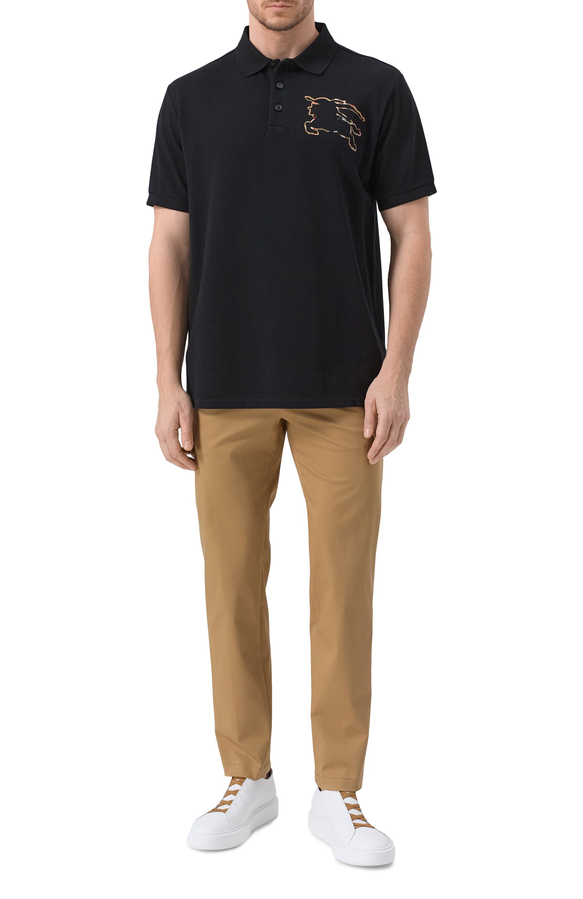 Хлопковое поло BURBERRY, арт. 8070682, фото 2