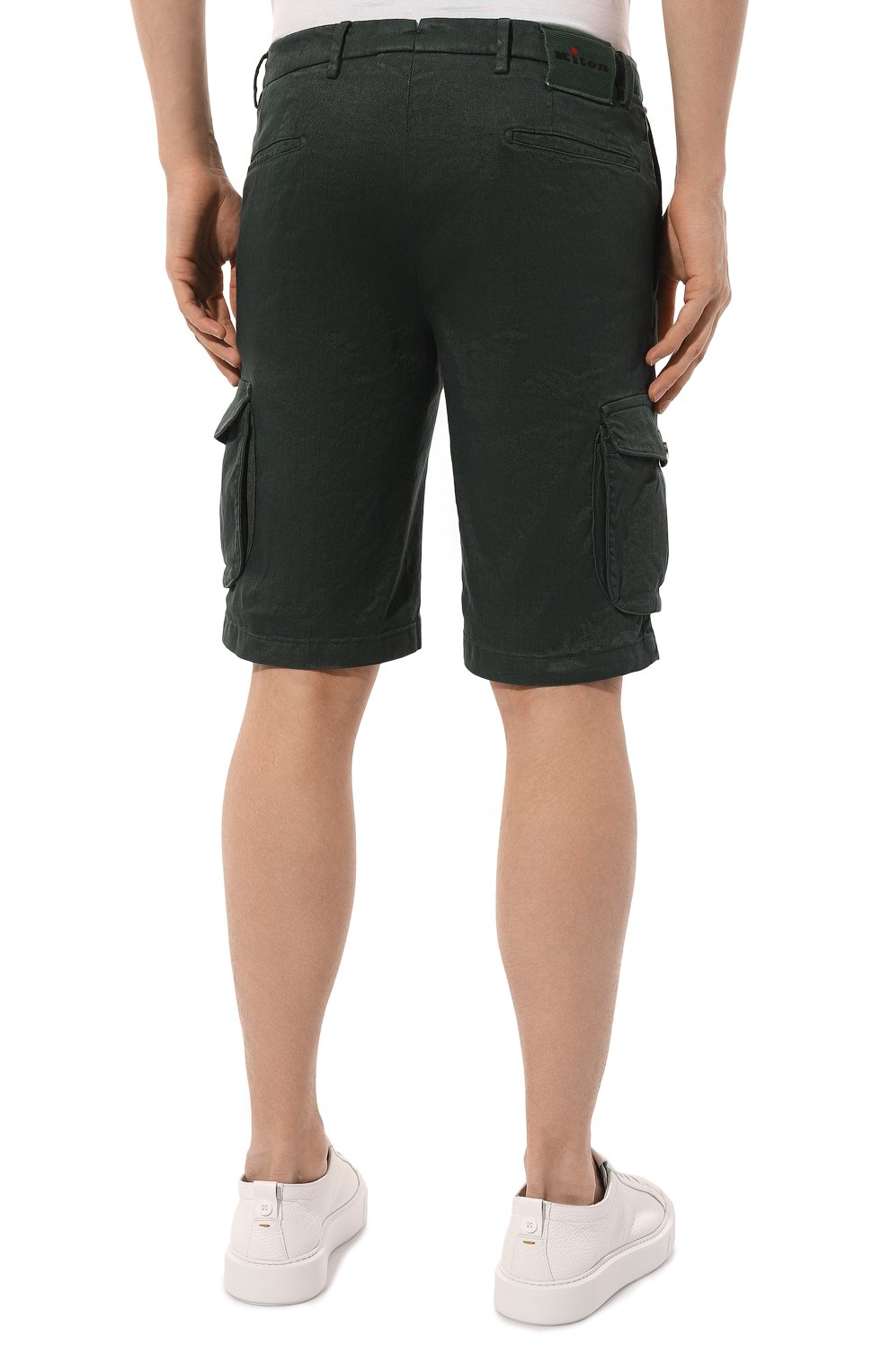 Шорты изо льна и хлопка KITON, арт. UFPPBK0604D, фото 4