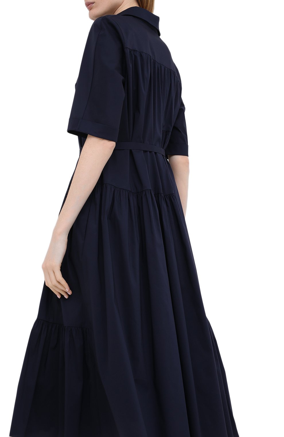 Хлопковое платье TEGIN синего цвета по цене 38500 руб., арт. SD1907A, фото 4 Хлопковое платье TEGIN, арт. SD1907A, фото 4