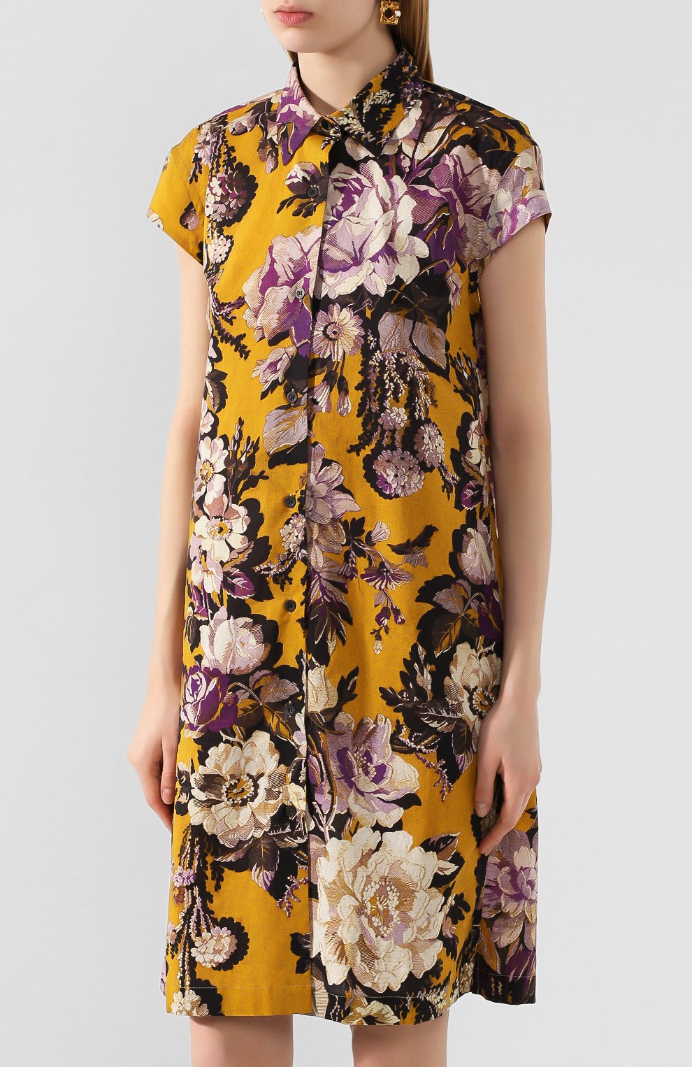 Хлопковое платье DRIES VAN NOTEN, арт. 201-11009-9400, фото 3