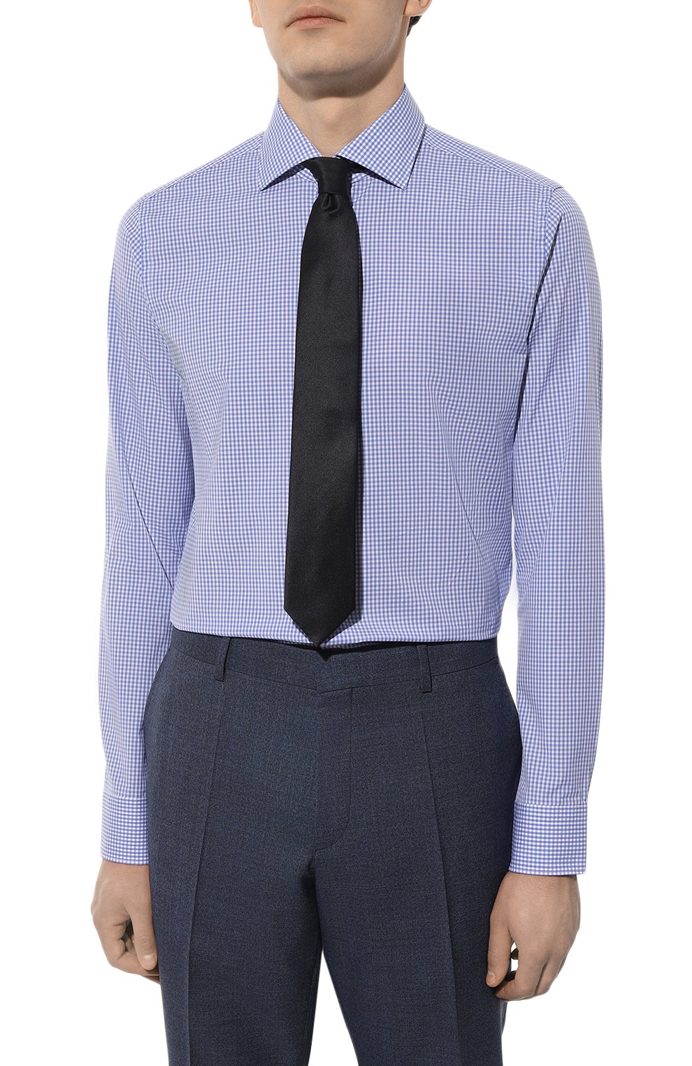 Хлопковая сорочка CANALI синего цвета по цене 27100 руб., арт. X98/GD03171, фото 3 Хлопковая сорочка CANALI, арт. X98/GD03171, фото 3