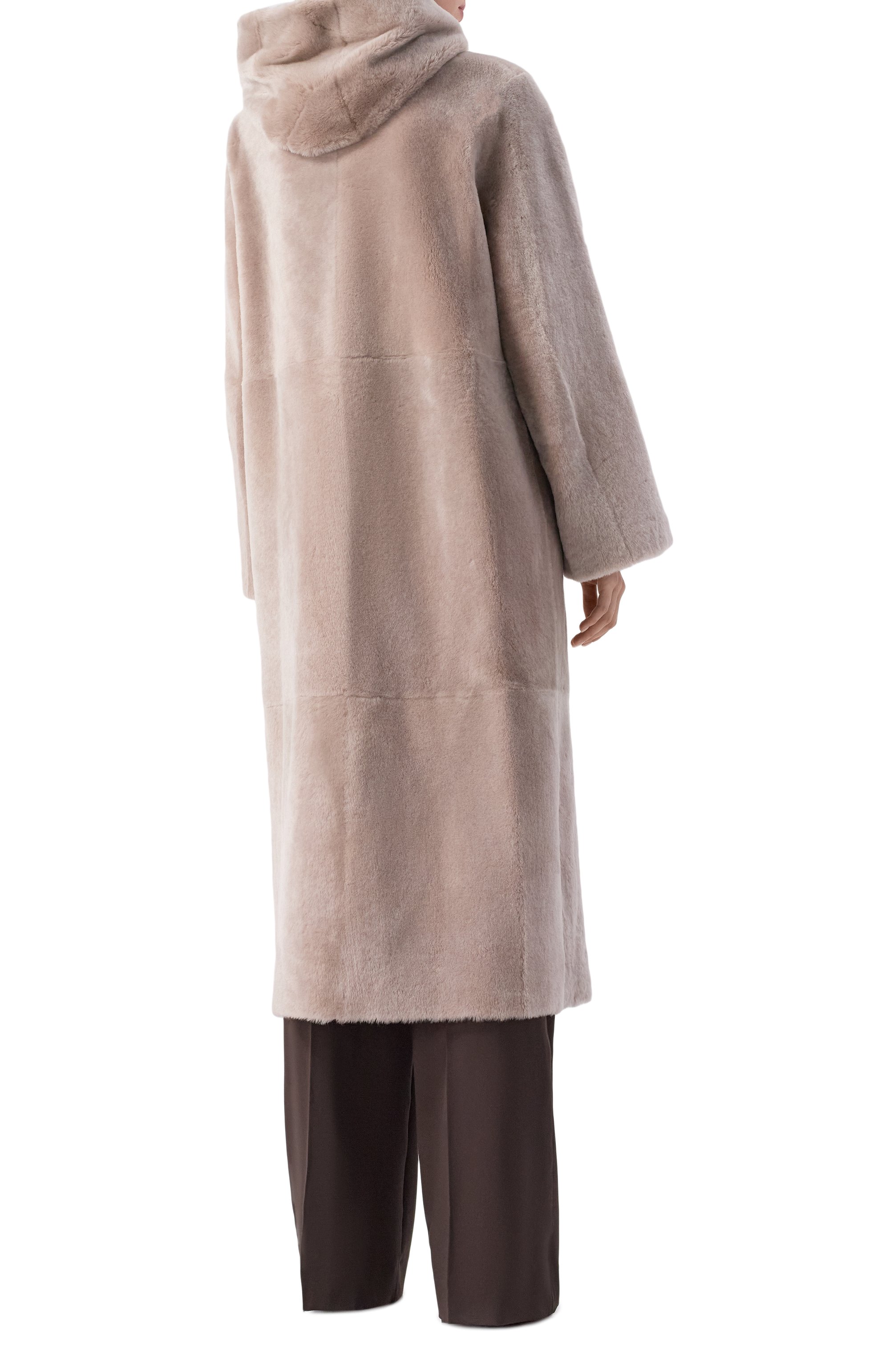 Двусторонняя дубленка из овчины SIMONETTA RAVIZZA светло-бежевого цвета по цене 517000 руб., арт. F05C0170H21, фото 4 Двусторонняя дубленка из овчины SIMONETTA RAVIZZA, арт. F05C0170H21, фото 4