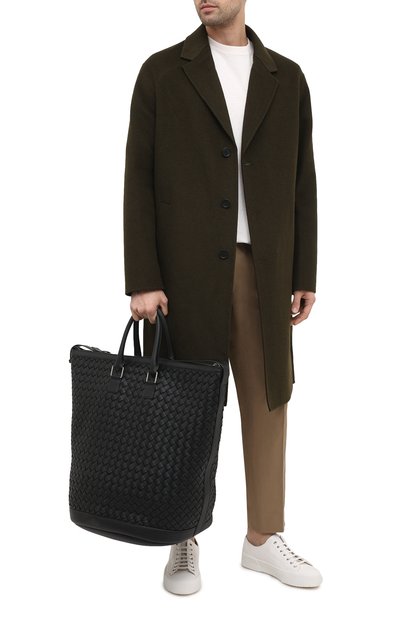 Кожаная сумка BOTTEGA VENETA черного цвета по цене 390500 руб., арт. 641023/V05J1, фото 2 Кожаная сумка BOTTEGA VENETA, арт. 641023/V05J1, фото 2