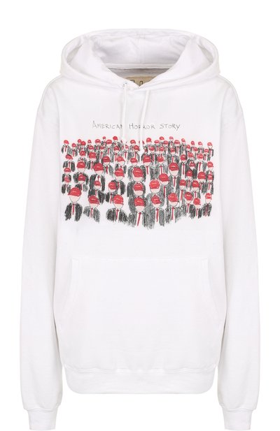 Хлопковая толстовка с принтом и капюшоном UNFORTUNATE PORTRAIT, арт. AMERICAN H0RR0R ST0RY/H00DIE, фото 1