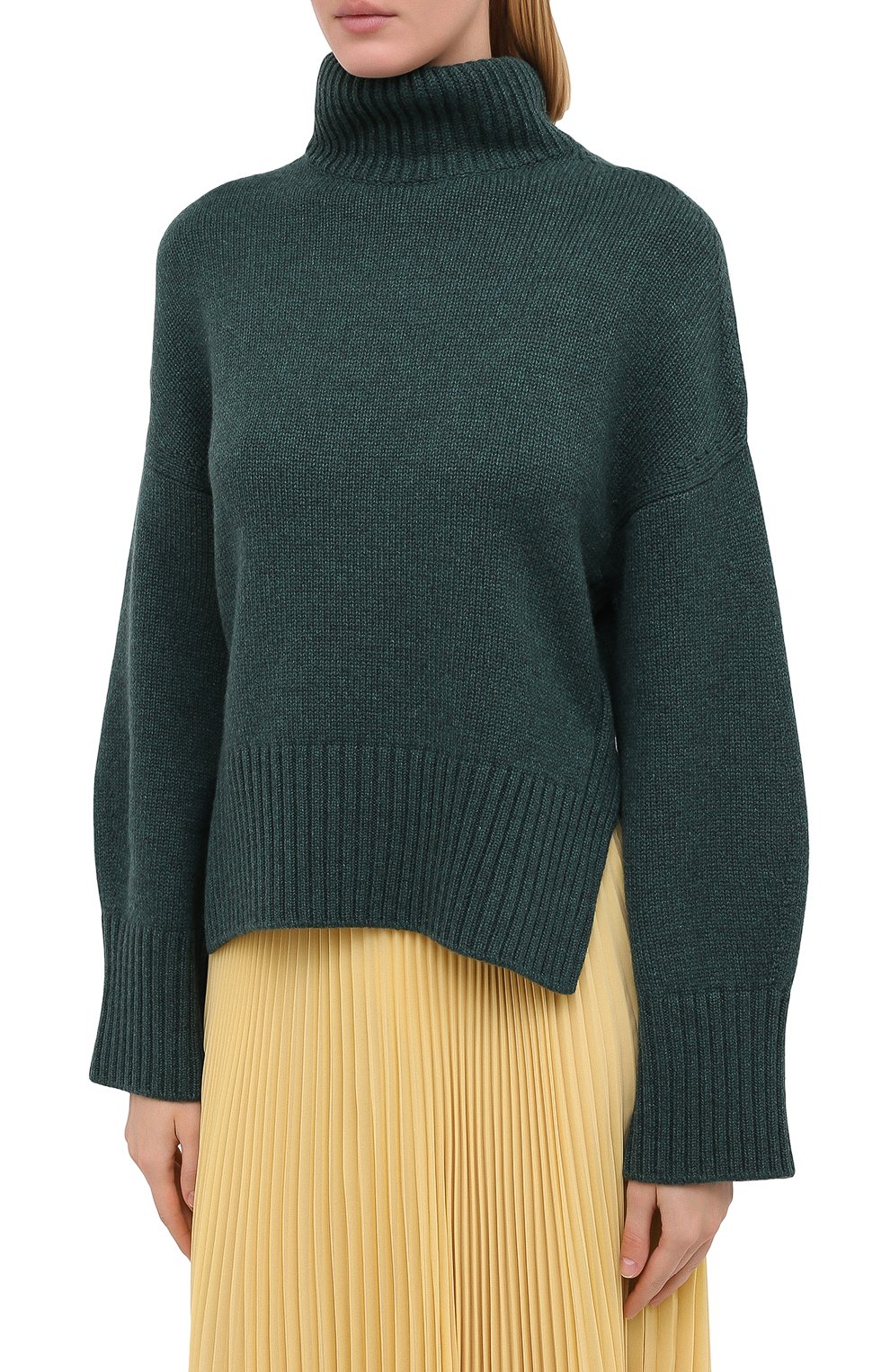 Кашемировый пуловер LORO PIANA зеленого цвета по цене 197000 руб., арт. FAI7129, фото 4 Кашемировый пуловер LORO PIANA, арт. FAI7129, фото 4