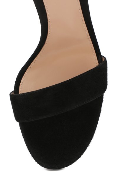 Замшевые босоножки на устойчивом каблуке и платформе GIANVITO ROSSI, арт. G61124.00RIC.CAMNER0, фото 5