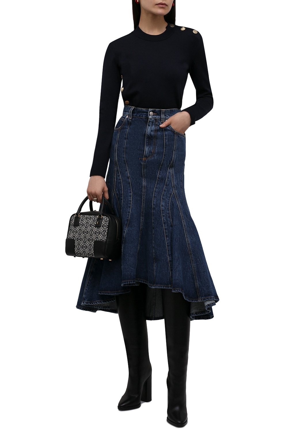 Джинсовая юбка ALEXANDER MCQUEEN, арт. 687394/QMABP, фото 2