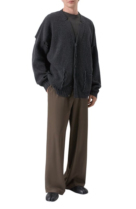 Шерстяные брюки Isabel Benenato UW32C0 Хаки  UW32C0 Фото 2