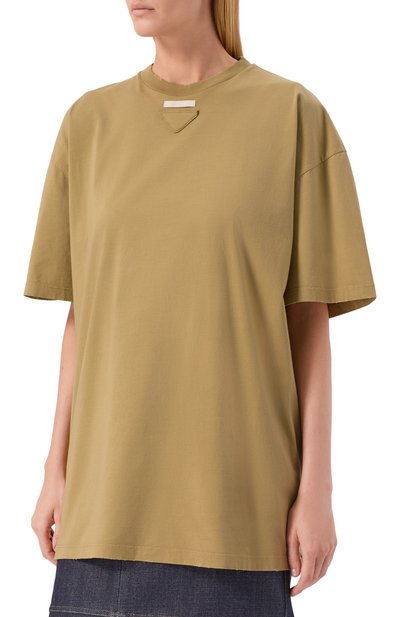 Хлопковая футболка PRADA, арт. 3558A/12ZB, фото 3