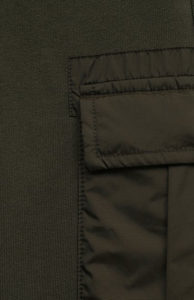 Хлопковые джоггеры ASPESI хаки цвета по цене 18550 руб., арт. F23028PLM0123/14-16, фото 3 Хлопковые джоггеры ASPESI, арт. F23028PLM0123/14-16, фото 3