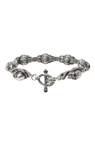 Браслет funny skulls GL JEWELRY серебряного цвета по цене 67100 руб., арт. M400011-S97-01, фото 3 Браслет funny skulls GL JEWELRY, арт. M400011-S97-01, фото 3