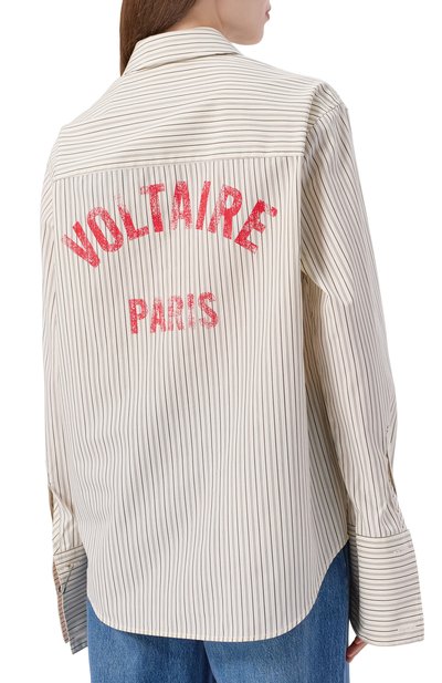 Хлопковая рубашка ZADIG AND VOLTAIRE, арт. WWSH02255, фото 4