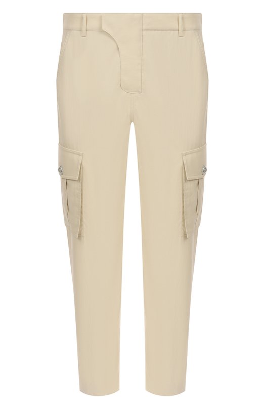 Хлопковые брюки-карго Balmain FH1PM095/CG15 Кремовый FH1PM095/CG15