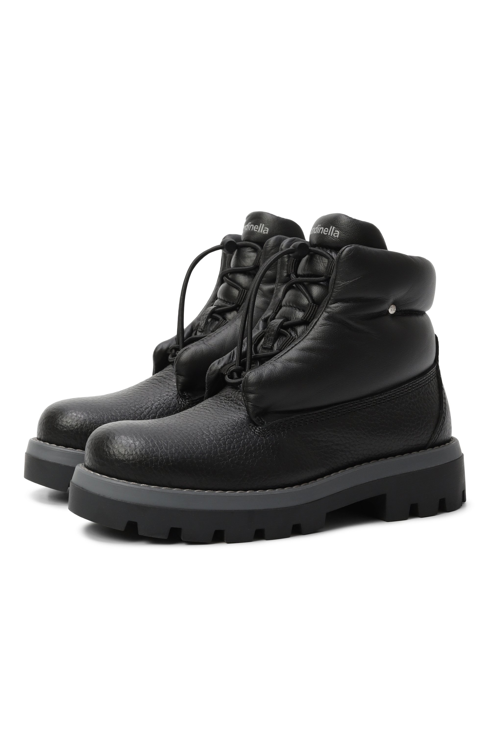 Кожаные ботинки RONDINELLA черного цвета по цене 23100 руб., арт. 12290F/28-30, фото 1 Кожаные ботинки RONDINELLA, арт. 12290F/28-30, фото 1