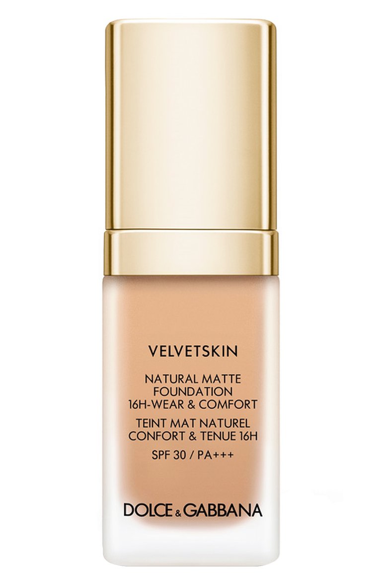 Матирующее тональное средство-флюид velvetskin, оттенок cashmere 200 (30ml) DOLCE & GABBANA  цвета, арт. 3423222042165 | Фото 1 (SPF фильтр: Средний (25-30); Региональные ограничения белый список (Axapta Mercury): Не проставлено; Финишное покрытие: Матовый; Нос: Не проставлено)