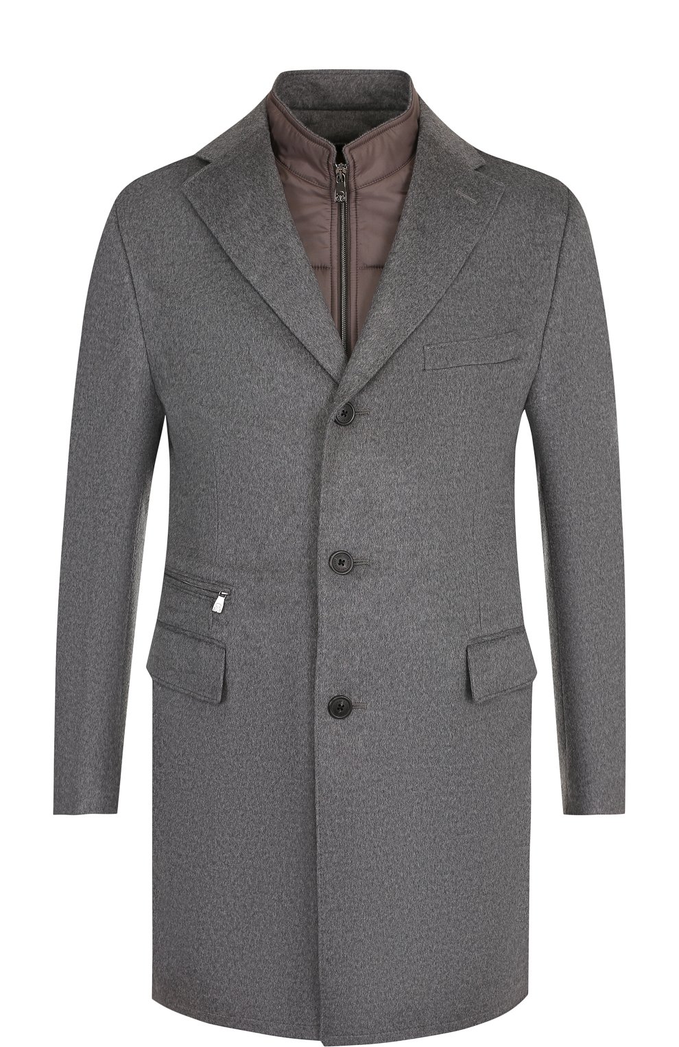 Однобортное шерстяное пальто с подстежкой CORNELIANI, арт. 821584-8813179/00, фото 1