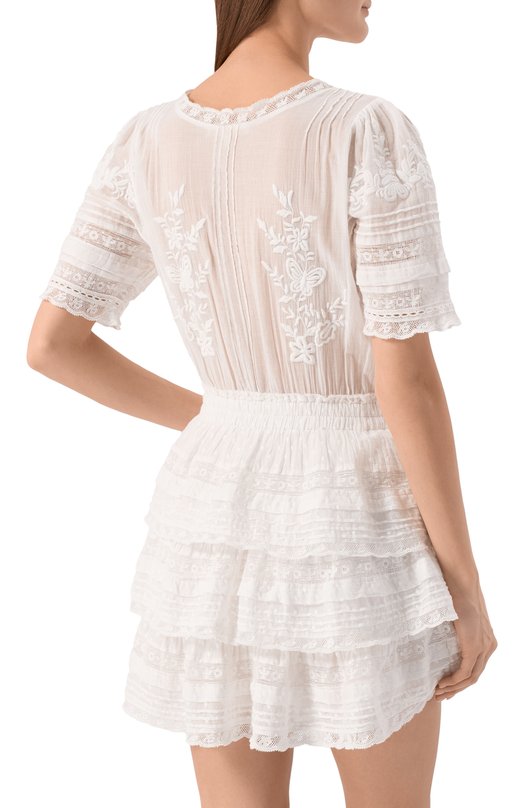 Хлопковое платье Love Shack Fancy LD715-548 Белый  LD715-548 Фото 3