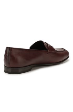 Мужские кожаные пенни-лоферы ZEGNA бордового цвета, арт. A3014X-LHAFR | Фото 4 (Материал внутренний: Натуральная кожа; Стили: Классический; Материал сплава: Проставлено; Нос: Не проставлено; Материал внешний: Натуральная кожа)