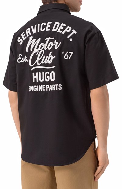 Хлопковая рубашка HUGO BLUE, арт. 50539100, фото 4