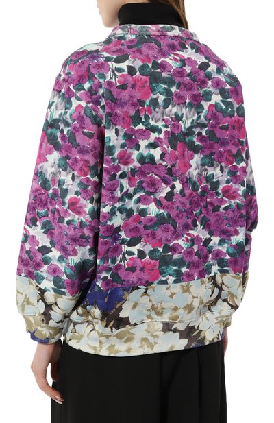 Хлопковый свитшот DRIES VAN NOTEN фуксия цвета по цене 47150 руб., арт. 231-011124-6632, фото 4 Хлопковый свитшот DRIES VAN NOTEN, арт. 231-011124-6632, фото 4