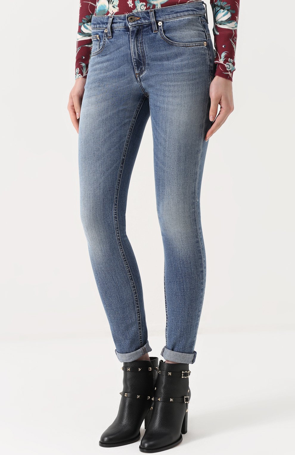 Джинсы-скинни с потертостями ROBERTO CAVALLI, арт. FQJ232/DS002, фото 3