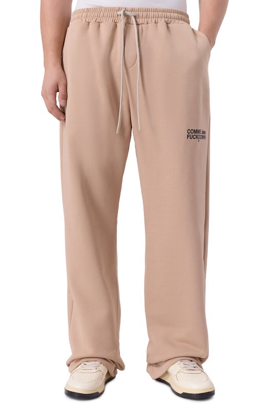 Хлопковые брюки Comme des Fuckdown CFABM01849 Бежевый  CFABM01849 Фото 3