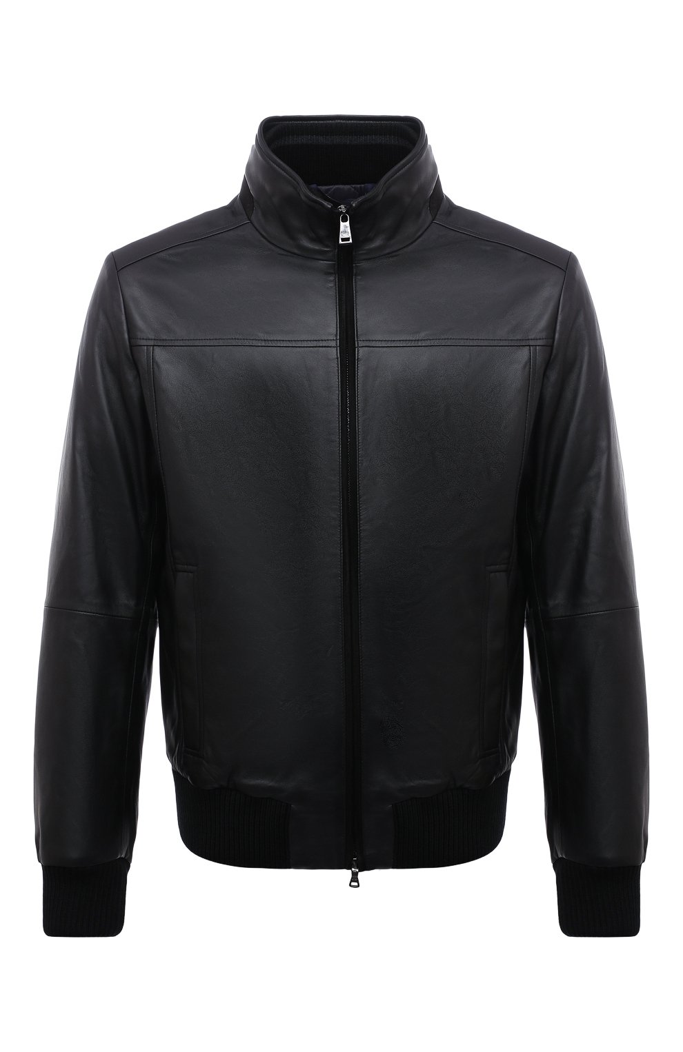 Кожаный бомбер PAUL&SHARK черного цвета по цене 124500 руб., арт. 11312499/H1F, фото 1 Кожаный бомбер PAUL&SHARK, арт. 11312499/H1F, фото 1