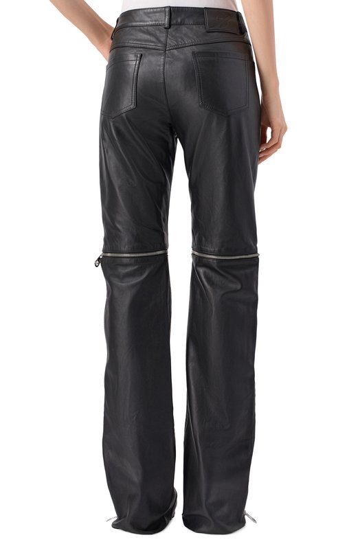 Кожаные брюки Blumarine 2L090A Чёрный  2L090A Фото 4