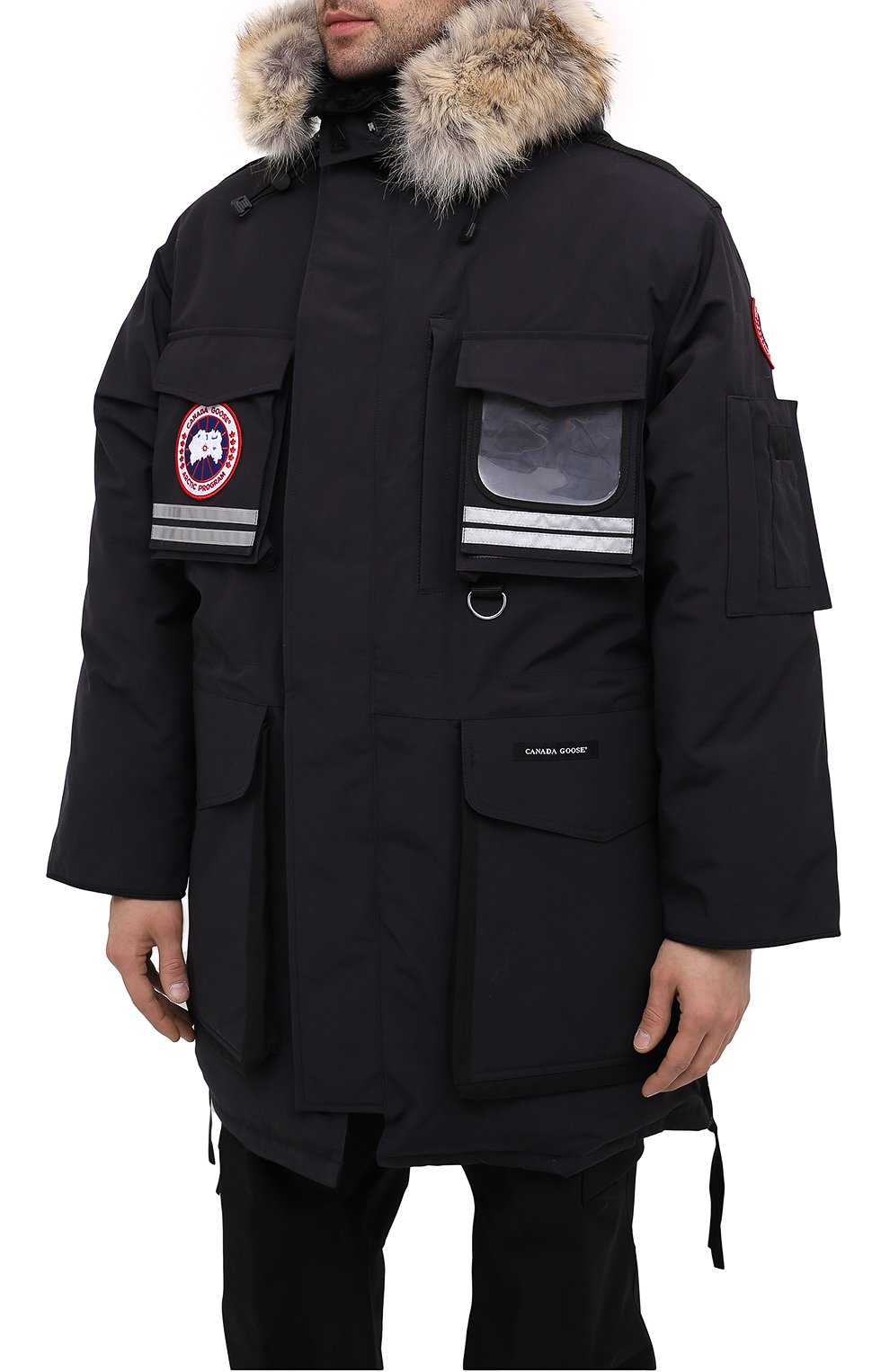 Пуховая парка snow mantra с меховой отделкой CANADA GOOSE темно-синего цвета по цене 191500 руб., арт. 9501M, фото 3 Пуховая парка snow mantra с меховой отделкой CANADA GOOSE, арт. 9501M, фото 3