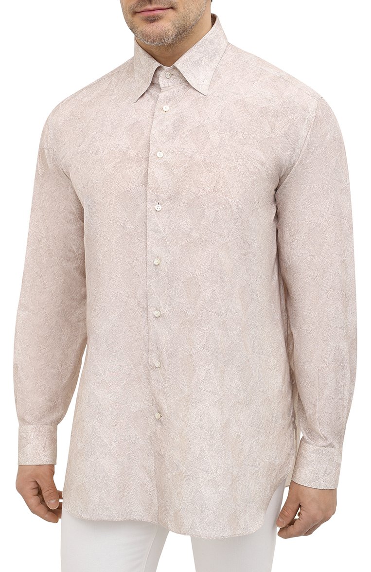 Рубашка из шелка и хлопка ZILLI, арт. MFV-84080-G11614/0009/45-49, фото 3