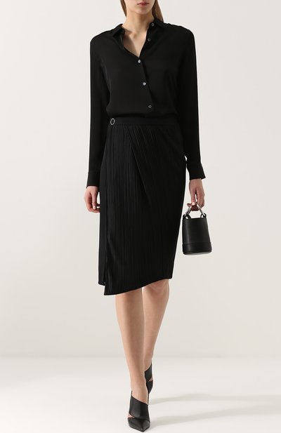Плиссированная юбка-миди с высоким разрезом MUGLER, арт. JUPEJ382826, фото 2