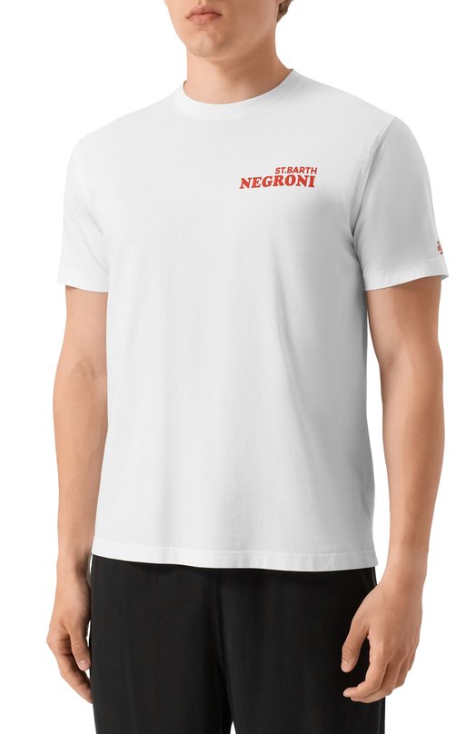 Хлопковая футболка MC2 Saint Barth STBM TSHIRT MAN/01272H Белый  STBM TSHIRT MAN/01272H Фото 3
