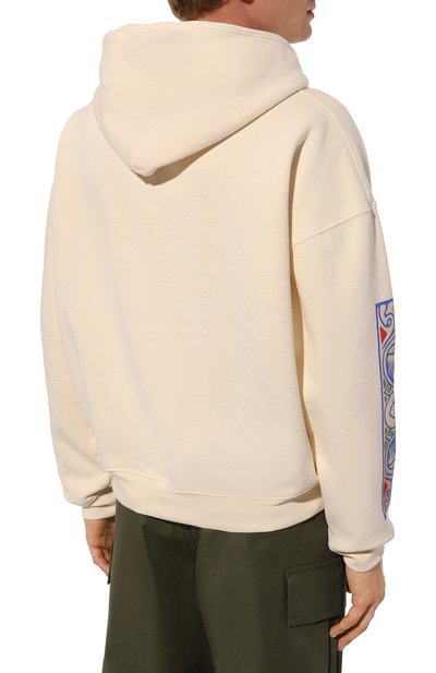 Хлопковое худи RHUDE кремового цвета по цене 98550 руб., арт. RHPS24H003012611, фото 4 Хлопковое худи RHUDE, арт. RHPS24H003012611, фото 4