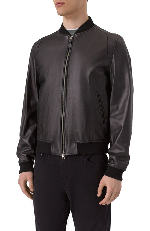 Кожаный бомбер Jacob Cohen 25E P/JUM_H0074 00G D1360 RW Чёрный  25E P/JUM_H0074 00G D1360 RW Фото 3