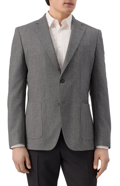 Пиджак из шерсти и хлопка BOSS, арт. 50535047, фото 5