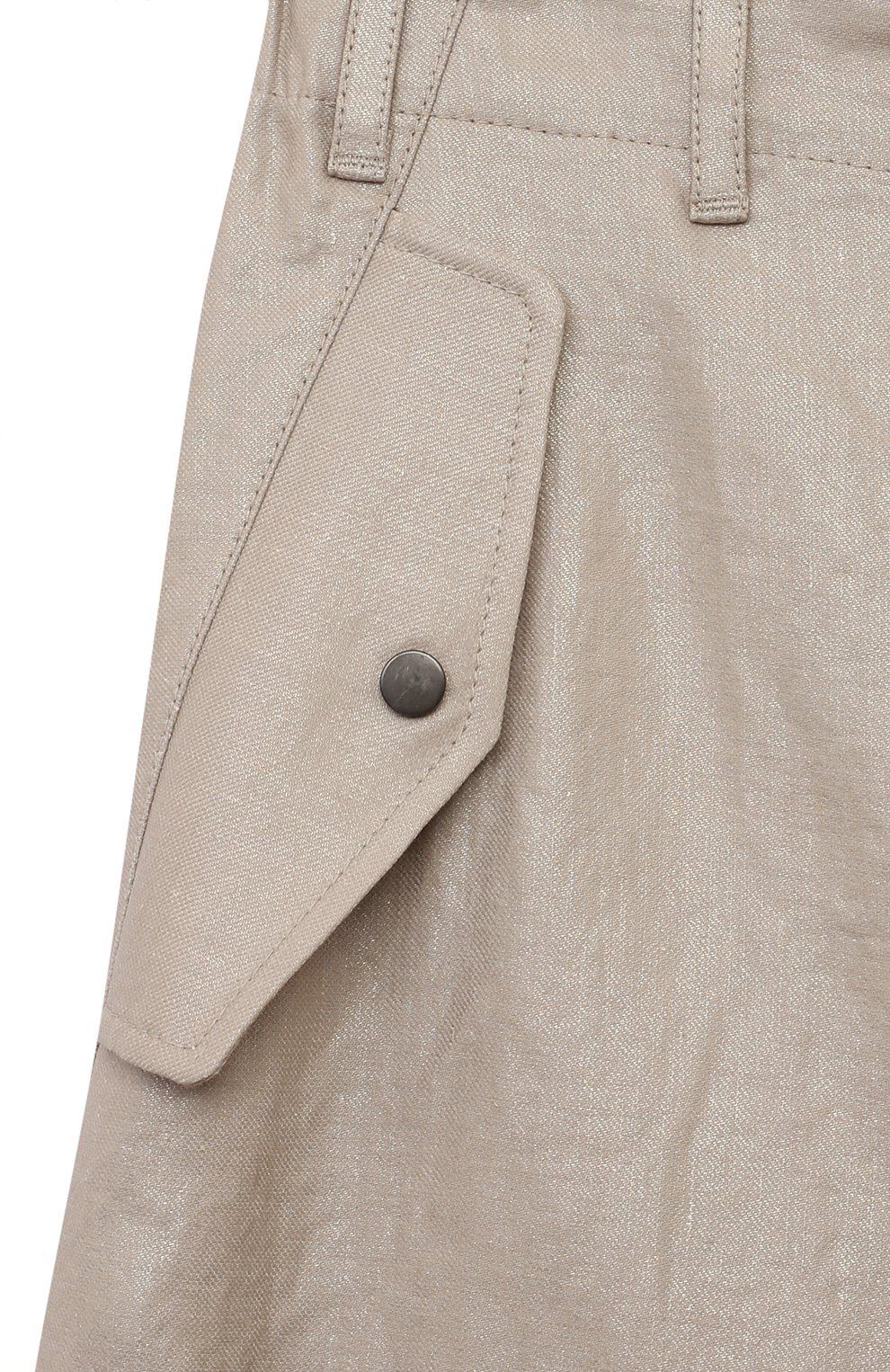 Брюки из хлопка и льна BRUNELLO CUCINELLI, арт. BH500S286C, фото 3