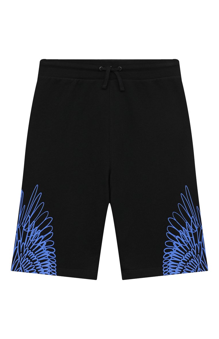 Детские хлопковы�е шорты MARCELO BURLON KIDS OF MILAN черного цвета, арт. 21E/B/MB/3200/0020/8-14Y | Фото 1 (Мальчики Кросс-КТ: Шорты-одежда; Материал внешний: Хлопок; Региональные ограничения белый список (Axapta Mercury): RU; Нос: Не проставлено; Ростовка одежда: 10 - 11 лет | 140 - 146см, 12 лет | 152 см, 13 - 15 лет | 158 см, 8 лет | 128 см)
