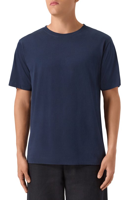 Хлопковая футболка Dries Van Noten 021100-2600-509 Синий  021100-2600-509 Фото 3