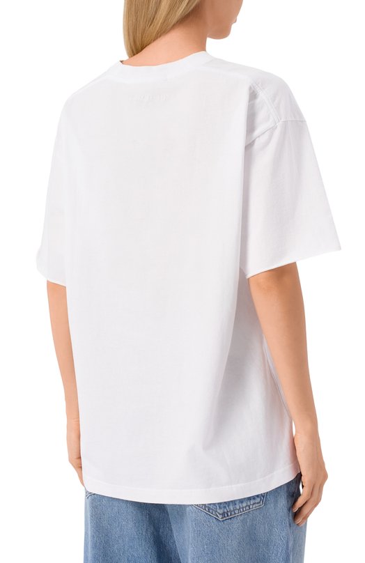 Хлопковая футболка Alexander Wang UCC3251842 Белый  UCC3251842 Фото 4
