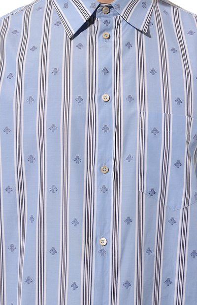 Хлопковая рубашка GUCCI голубого цвета по цене 79200 руб., арт. 568356 ZABOB, фото 5 Хлопковая рубашка GUCCI, арт. 568356 ZABOB, фото 5