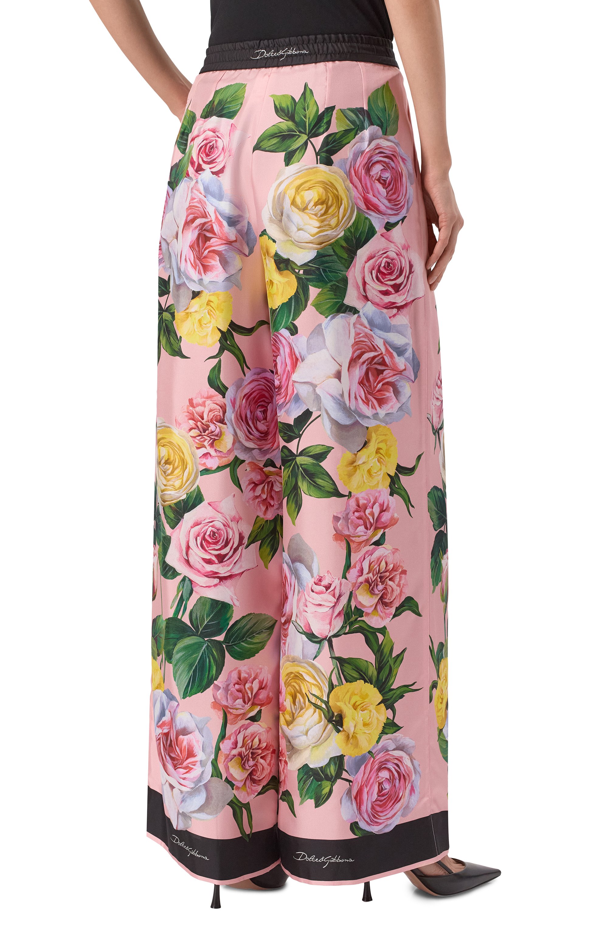 Шелковые брюки DOLCE & GABBANA, арт. FTCIST/HI1W3, фото 4