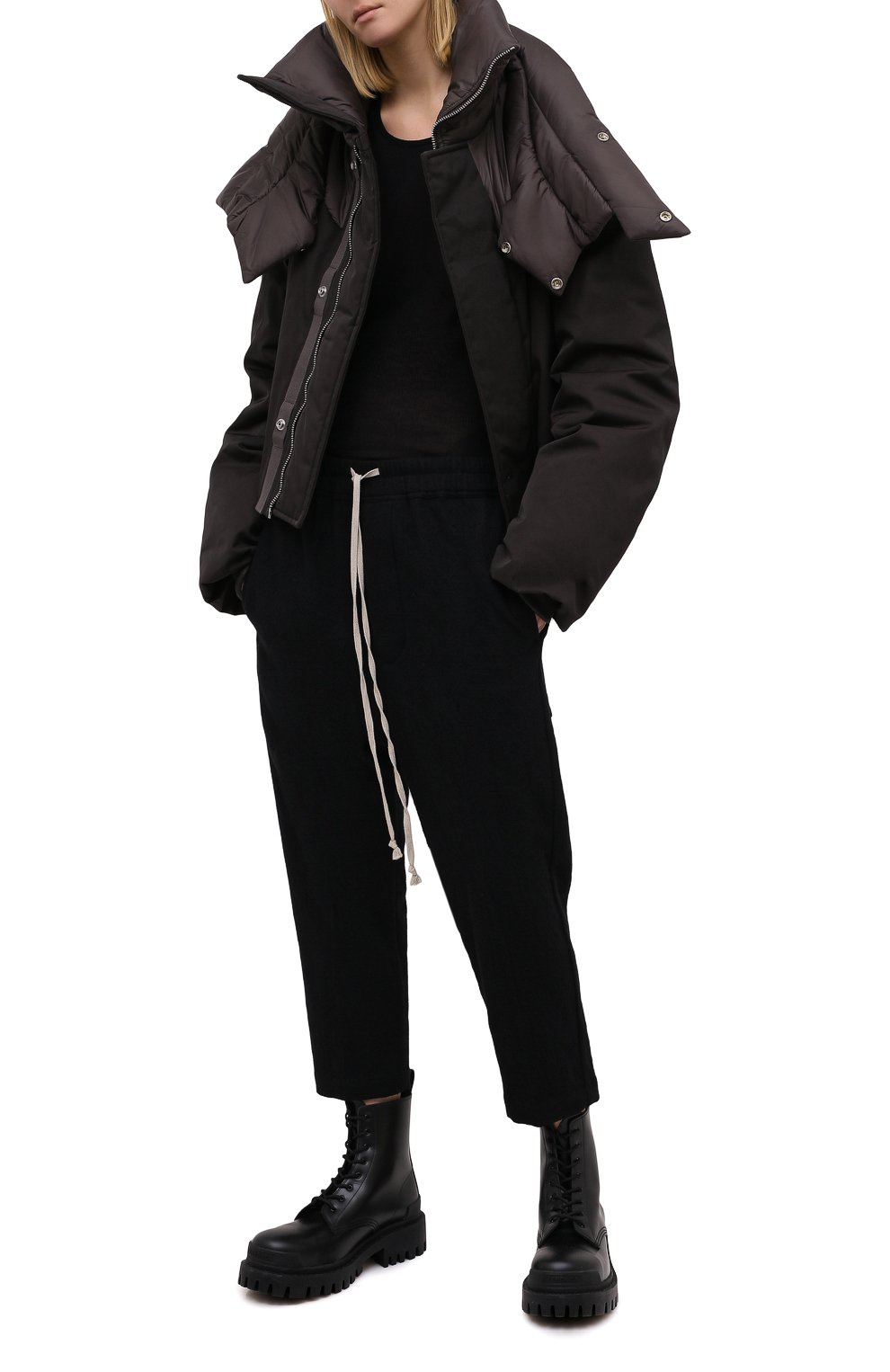 Брюки из хлопка и шерсти RICK OWENS, арт. RP20F2303/WCF, фото 2