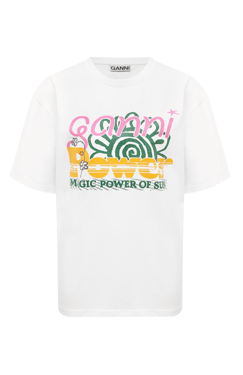 Хлопковая футболка GANNI, арт. T3790, фото 1