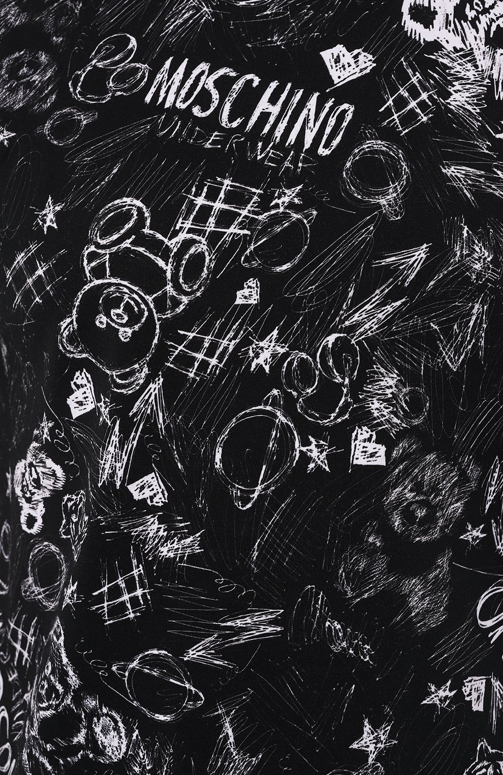 Хлопковая футболка MOSCHINO черного цвета по цене 10550 руб., арт. A0708/4412, фото 5 Хлопковая футболка MOSCHINO, арт. A0708/4412, фото 5